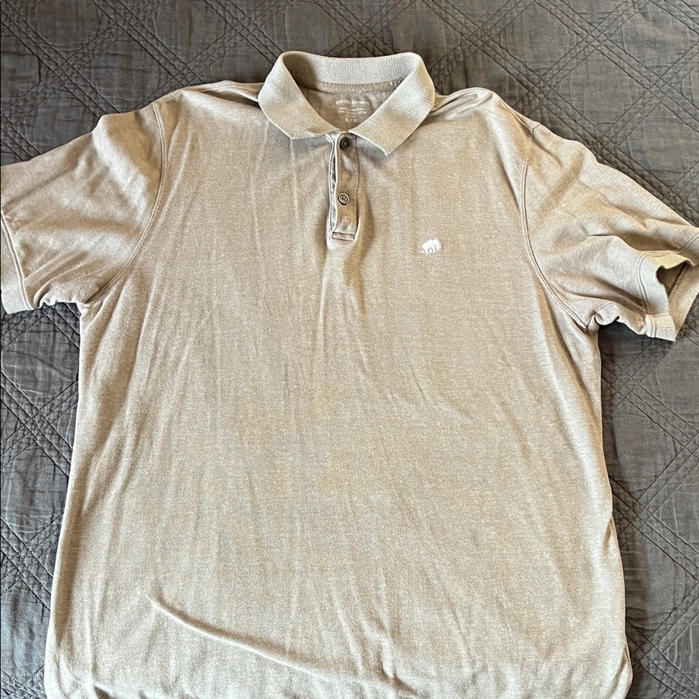 Banana Republic Beige Polo Shirt